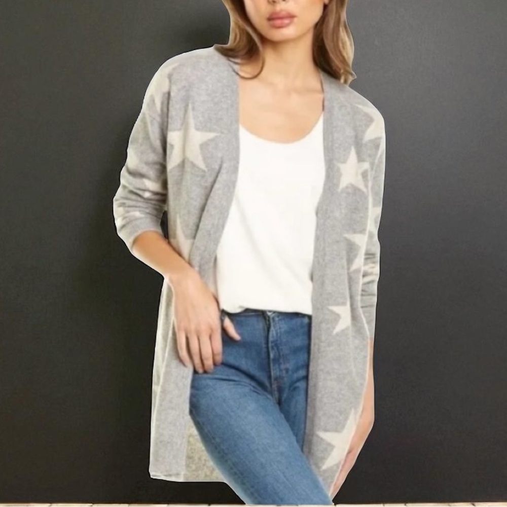 Philosophy  100% Cashmere Open
Front Cardigan Sweater Size Small